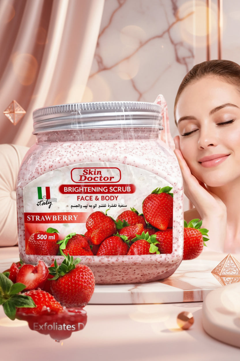 Skin Doctor Brightening Scrub – Strawberry